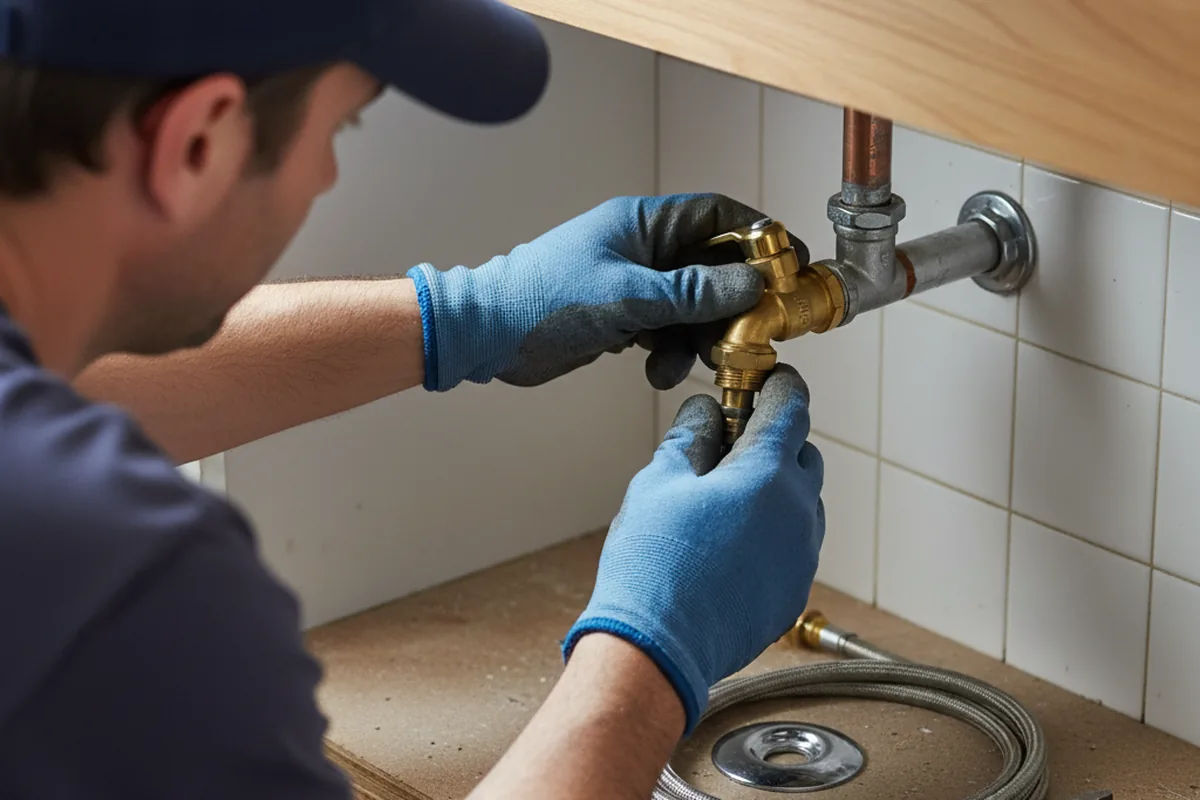 Shutoff valve and fitting work during Emergency Plumbing in Plymouth